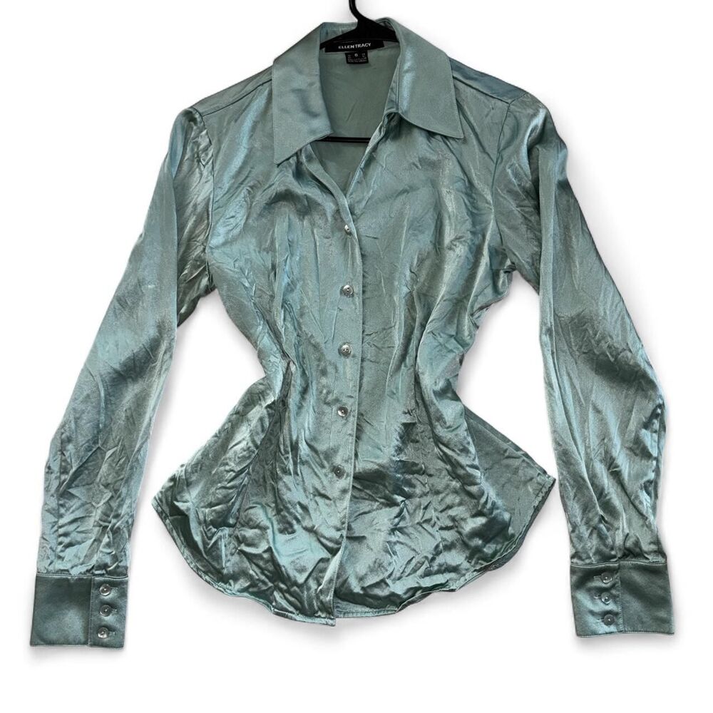 Ellen-tracy Women's Green Blouse